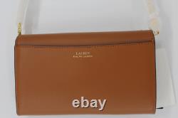 Ralph Lauren Leather Medium Adair Wallet Crossbody LAUREN TAN NWT