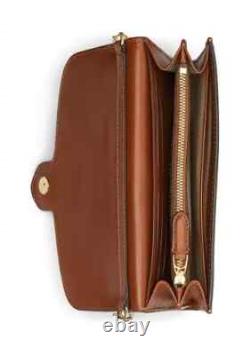 Ralph Lauren Leather Medium Adair Wallet Crossbody LAUREN TAN NWT
