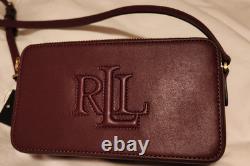Ralph Lauren Leather Witley Burgundy Crossbody Purse NWT