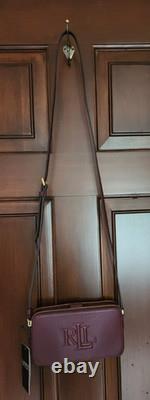 Ralph Lauren Leather Witley Burgundy Crossbody Purse NWT