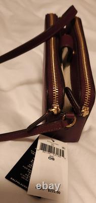 Ralph Lauren Leather Witley Burgundy Crossbody Purse NWT