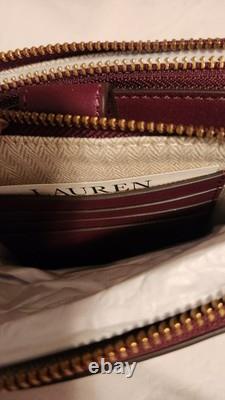 Ralph Lauren Leather Witley Burgundy Crossbody Purse NWT