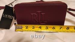 Ralph Lauren Leather Witley Burgundy Crossbody Purse NWT