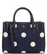 Ralph Lauren Marcy Leather Large Polka Dot Satchel Crossbody Dust Bag New