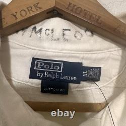 Ralph Lauren Men's XL Vintage Long Sleeve All American Off White Polo Shirt NWT