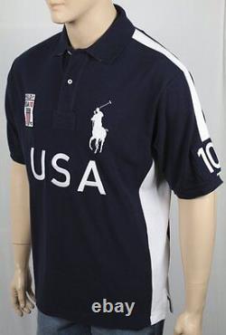 Ralph Lauren Navy Blue Custom Fit USA Big Pony Polo NWT