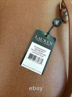 Ralph Lauren Newbury Leather Satchel Bag 13 Inches Wide with Dust Cover-New