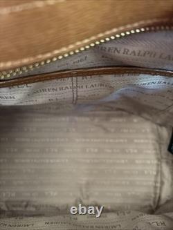 Ralph Lauren Newbury Leather Satchel Bag 13 Inches Wide with Dust Cover-New