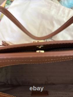 Ralph Lauren Newbury Leather Satchel Bag 13 Inches Wide with Dust Cover-New