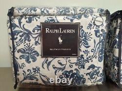 Ralph Lauren ORLEON Lined Drapes New Old Stock 3 Pairs Avail Blue & White Cotton