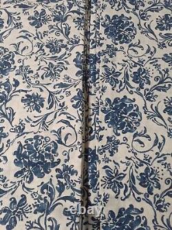 Ralph Lauren ORLEON Lined Drapes New Old Stock 3 Pairs Avail Blue & White Cotton