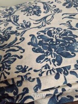 Ralph Lauren ORLEON Lined Drapes New Old Stock 3 Pairs Avail Blue & White Cotton