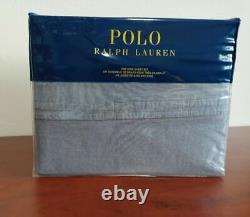 Ralph Lauren POLO BLUE CHAMBRAY 100% Cotton 4 piece Sheet Set BRAND NEW