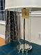 Ralph Lauren Payton Glass Silver Tube Cylinder Table Lamp Home Office Desk Lamp