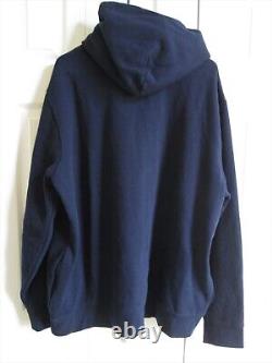 Ralph Lauren Polo Bear Hoodie Football College Preppy Navy Pullover Size XL NWT