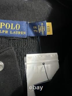 Ralph Lauren Polo Black Sequined Mesh Polo Shirt NWT Size XXL