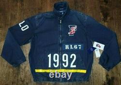 Ralph Lauren Polo Indigo Stadium 1992 Jacket Snowbeach USA Pwing Men's Large NEW