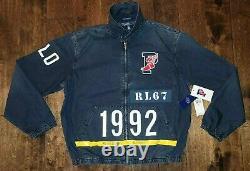 Ralph Lauren Polo Indigo Stadium 1992 Jacket Snowbeach USA Pwing Men's Large NEW