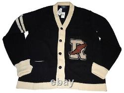Ralph Lauren Polo P Wing Cardigan Sweater XL NWT Rare Vintage Varsity Letterman
