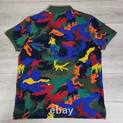 Ralph Lauren Polo Shirt Camo Slim Fit Multicolor Mesh Big Pony Size 2XL New