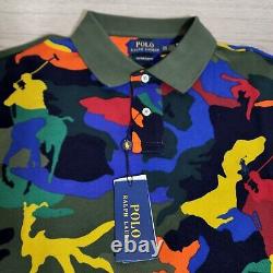 Ralph Lauren Polo Shirt Camo Slim Fit Multicolor Mesh Big Pony Size 2XL New