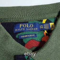 Ralph Lauren Polo Shirt Camo Slim Fit Multicolor Mesh Big Pony Size 2XL New