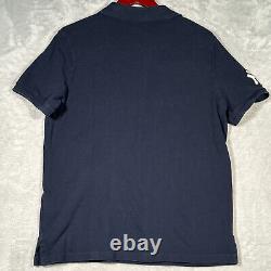 Ralph Lauren Polo Shirt Mens Medium Blue Yankees Bear New York Classic Fit