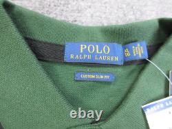 Ralph Lauren Polo Shirt Mens XL Green Boston Boylston St Big Pony Logo Slim