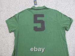 Ralph Lauren Polo Shirt Mens XL Green Boston Boylston St Big Pony Logo Slim