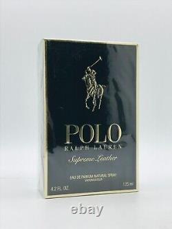Ralph Lauren Polo Supreme Leather Men Parfum Spray 4.2 oz 125 ml New In Box