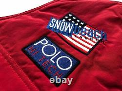 Ralph Lauren Polo Sz L Snow Beach Vest Red 1993 Pullover Stadium P Wing Rugby