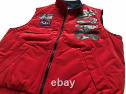 Ralph Lauren Polo Sz L Snow Beach Vest Red 1993 Pullover Stadium P Wing Rugby