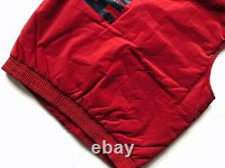 Ralph Lauren Polo Sz L Snow Beach Vest Red 1993 Pullover Stadium P Wing Rugby