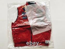 Ralph Lauren Polo Sz L Snow Beach Vest Red 1993 Pullover Stadium P Wing Rugby