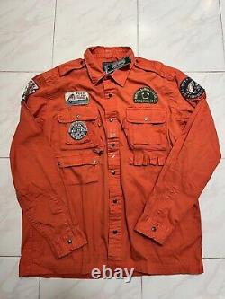 Ralph Lauren Polo country Patchwork sportsman Fishing Utility Button Shirt Men L