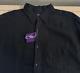 Ralph Lauren Purple Label 100% Linen Pullover Shirt L Black Pocket Logo Italy