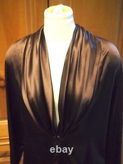 Ralph Lauren Purple Label 100% Silk Long Sleeve Blouse NWT Size 10 $1290 Brown