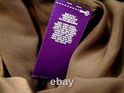 Ralph Lauren Purple Label 100% Silk Long Sleeve Blouse NWT Size 10 $1290 Brown