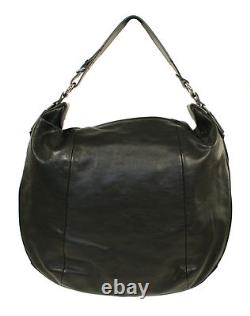 Ralph Lauren Purple Label Black Leather Horseshoe Hobo Bag New $2250