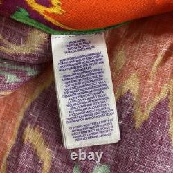 Ralph Lauren Purple Label Button Up Shirt Men's Large Orange Linen NWT $595