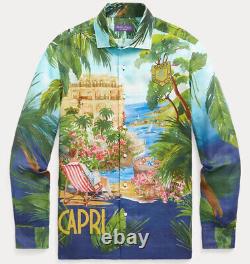 Ralph Lauren Purple Label Capri-Print Linen Shirt M