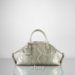 Ralph Lauren Purple Label Champagne Python Boston Bag Satchel New $3950