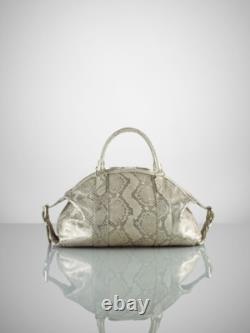 Ralph Lauren Purple Label Champagne Python Boston Bag Satchel New $3950