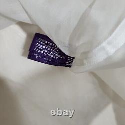 Ralph Lauren Purple Label Collection 100% Cotton See Through White Blouse Sz 12