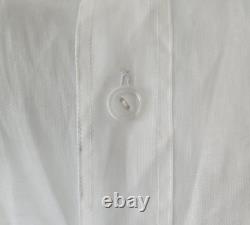Ralph Lauren Purple Label Collection 100% Cotton Sheer White Blouse Size 12 NWT