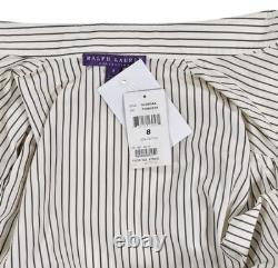 Ralph Lauren Purple Label Collection White Cotton Blouse Shirt 8 New $798 Ralph Lauren Purple Label Collection White Cotton Blouse Shirt 8 New $798