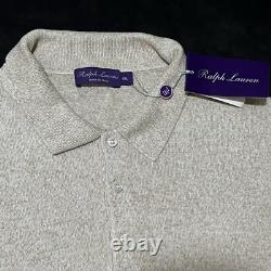 Ralph Lauren Purple Label Italy Silk Linen New with Tags Polo Shirt Sweater 2XL