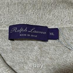 Ralph Lauren Purple Label Italy Silk Linen New with Tags Polo Shirt Sweater 2XL