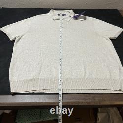 Ralph Lauren Purple Label Italy Silk Linen New with Tags Polo Shirt Sweater 2XL