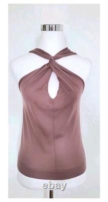 Ralph Lauren Purple Label Knit Top Sleeveless Criss-Cross Soft Size XS 0-2 NEW